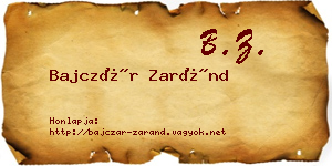 Bajczár Zaránd névjegykártya